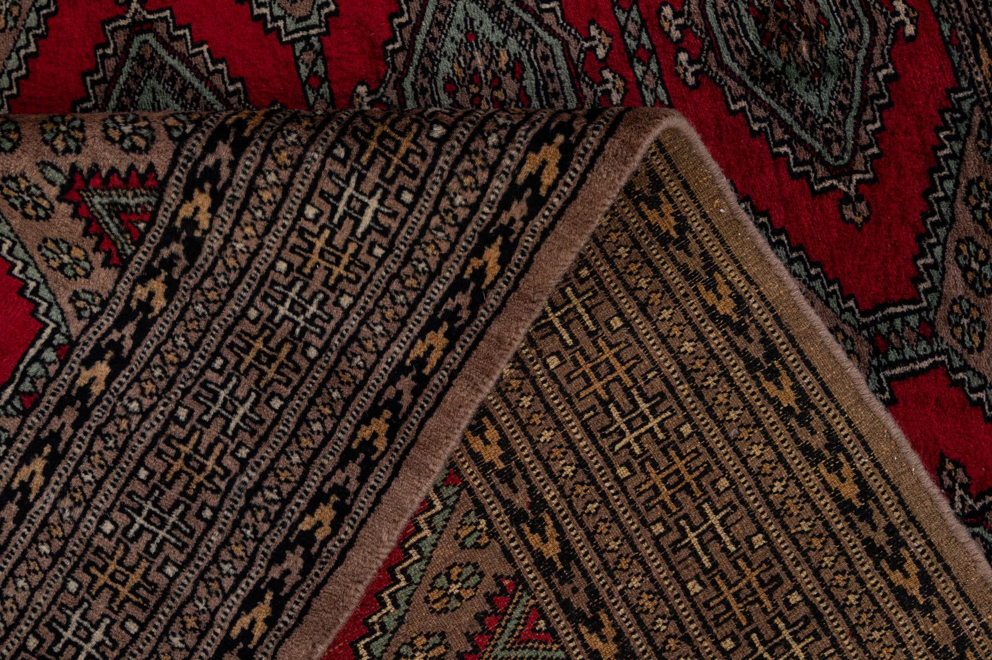4' 3 x 6' Hand Knotted Bokhara Oriental Wool Rug