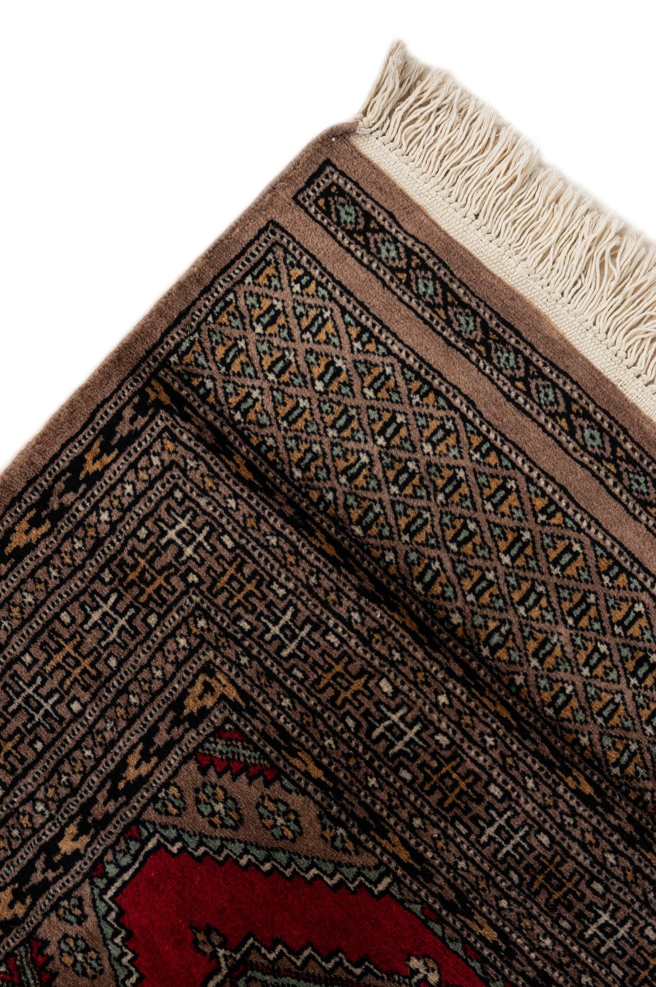 4' 3 x 6' Hand Knotted Bokhara Oriental Wool Rug