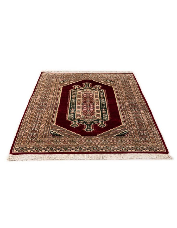 Detail image of 4' 2 x 6' 2  Hand Knotted Bokhara Oriental Rug