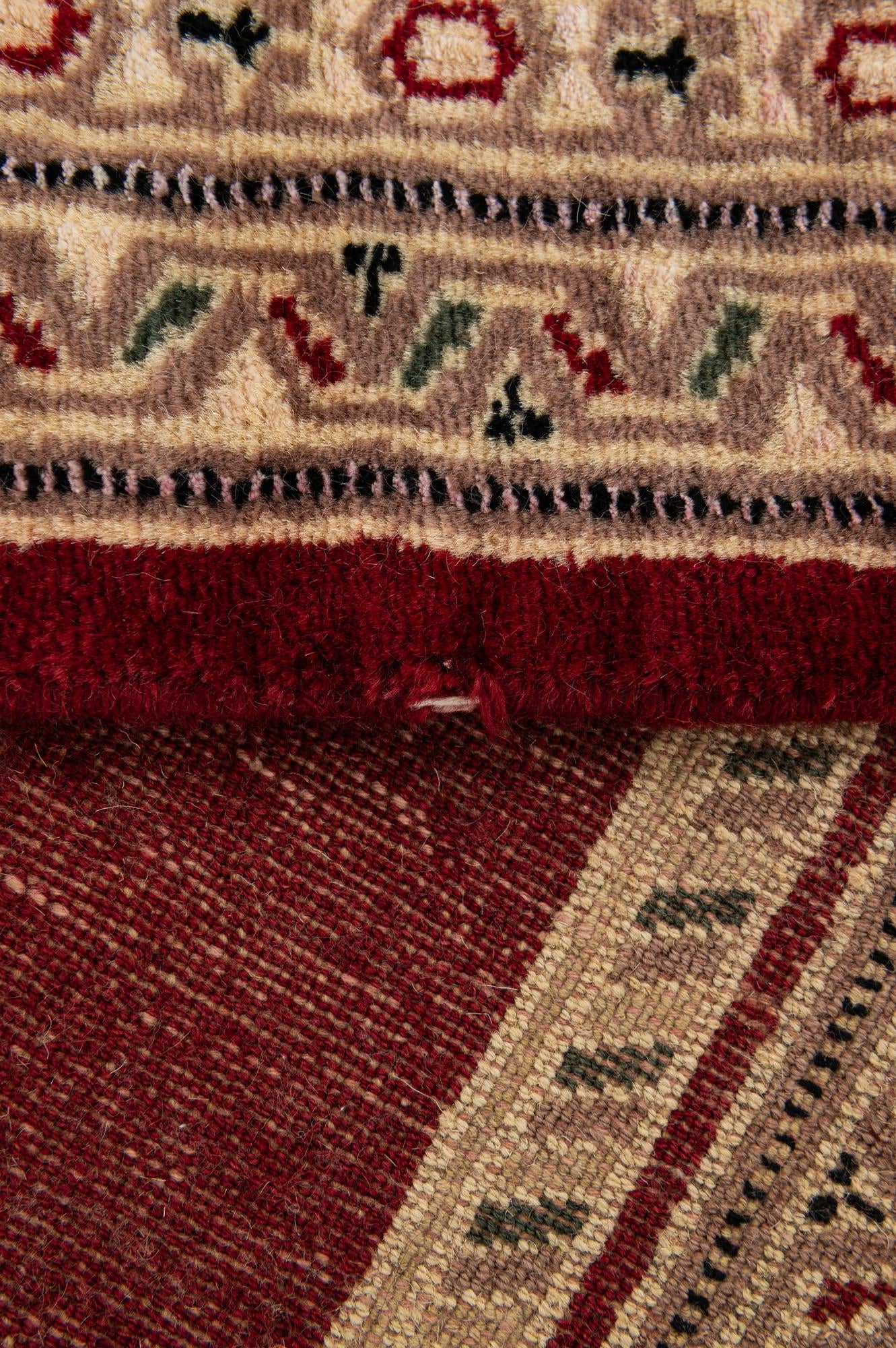4' 2 x 6' 2 Hand Knotted Bokhara Oriental Rug
