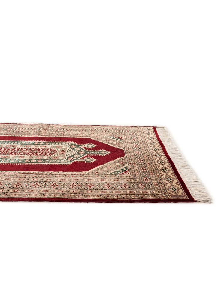 Detail image of 4' 2 x 6' 2  Hand Knotted Bokhara Oriental Rug