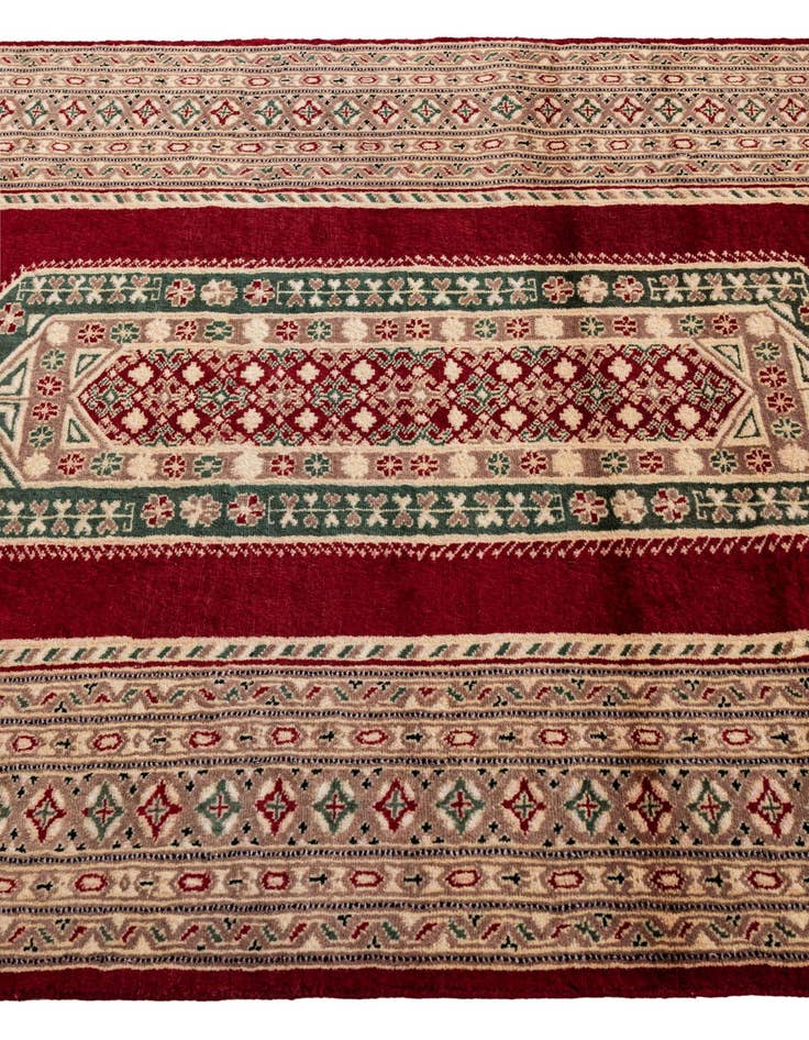 Detail image of 4' 2 x 6' 2  Hand Knotted Bokhara Oriental Rug