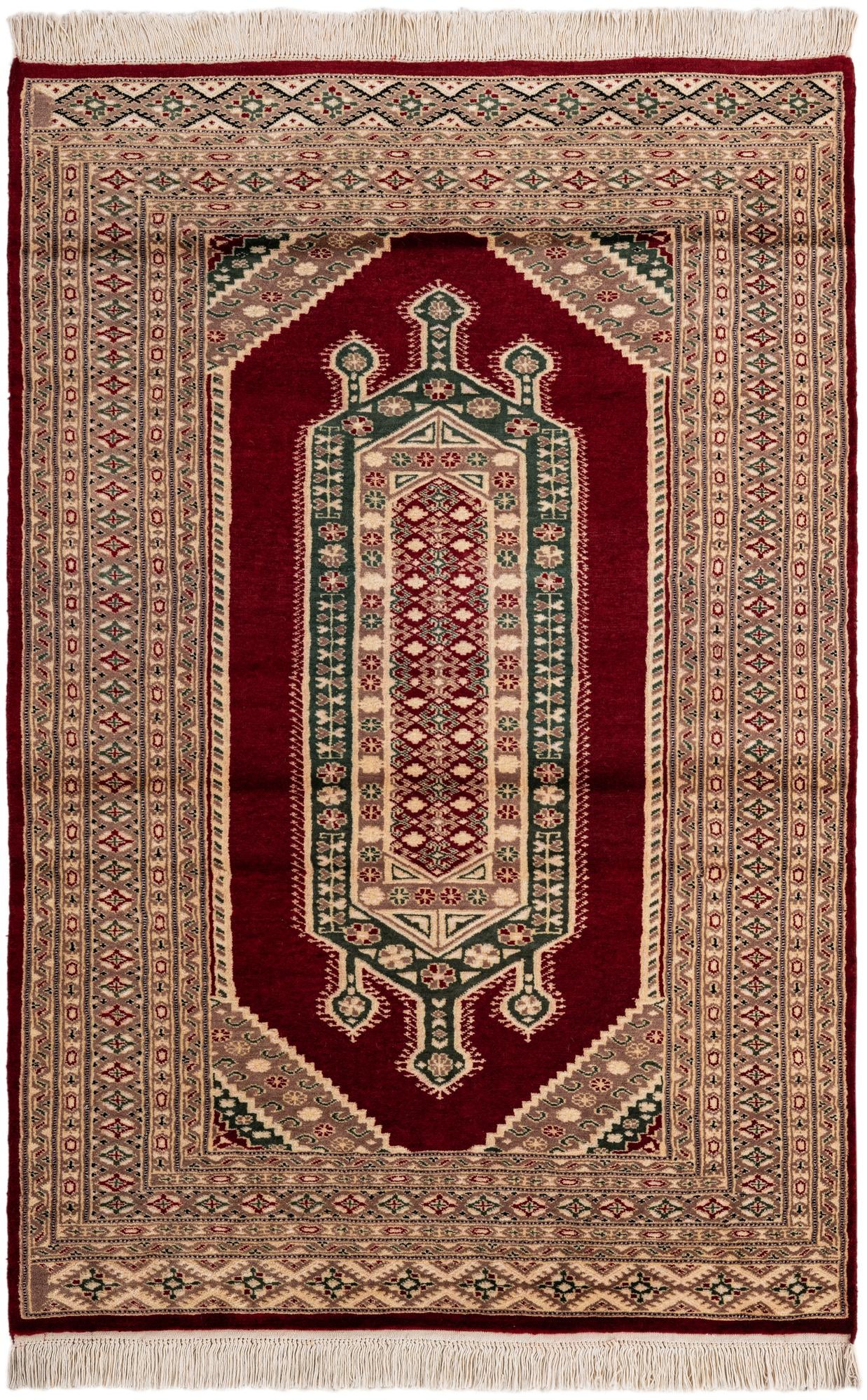 4' 2 x 6' 2 Hand Knotted Bokhara Oriental Rug