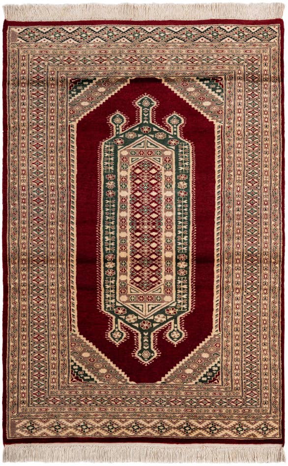 Detailansicht von 125cm x 190cm Handgeknüpft Bokhara Orientalisch Teppich