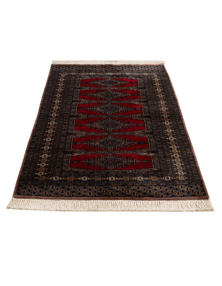 Detail image of 3' 2 x 5' Hand Knotted Bokhara Oriental Wool Rug
