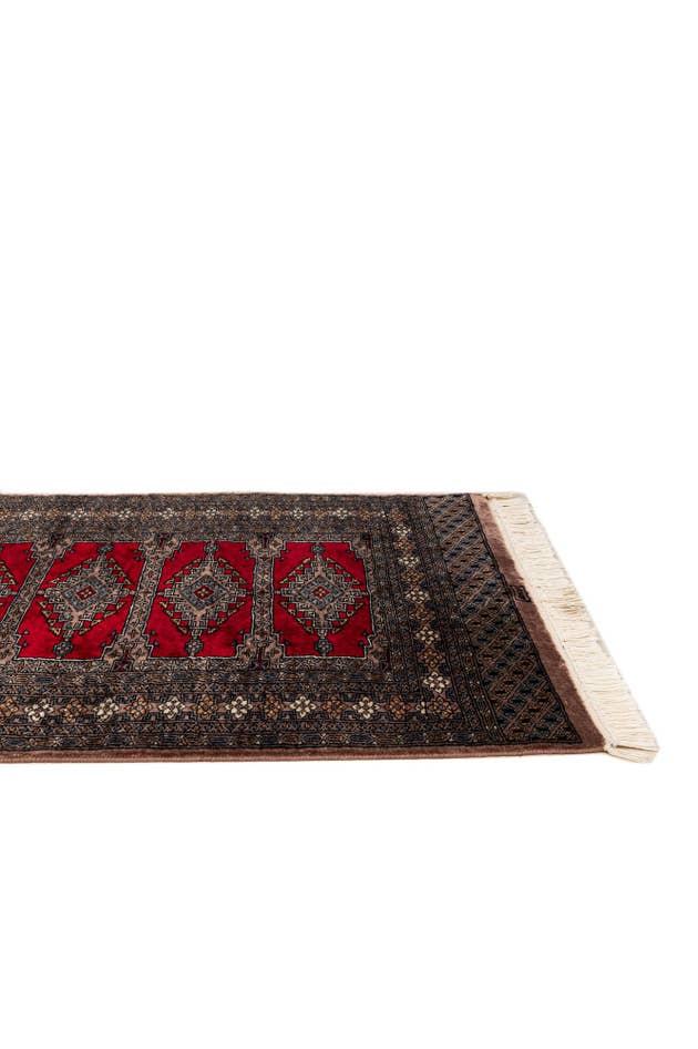 Detail image of 3' 2 x 5' Hand Knotted Bokhara Oriental Wool Rug