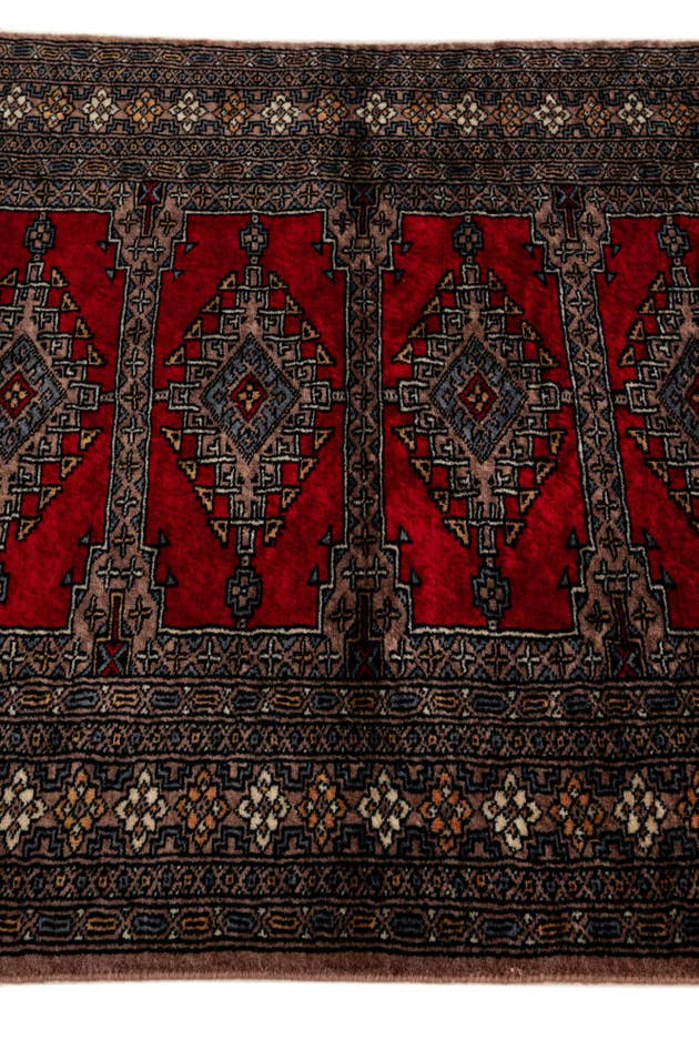 Detail image of 3' 2 x 5' Hand Knotted Bokhara Oriental Wool Rug