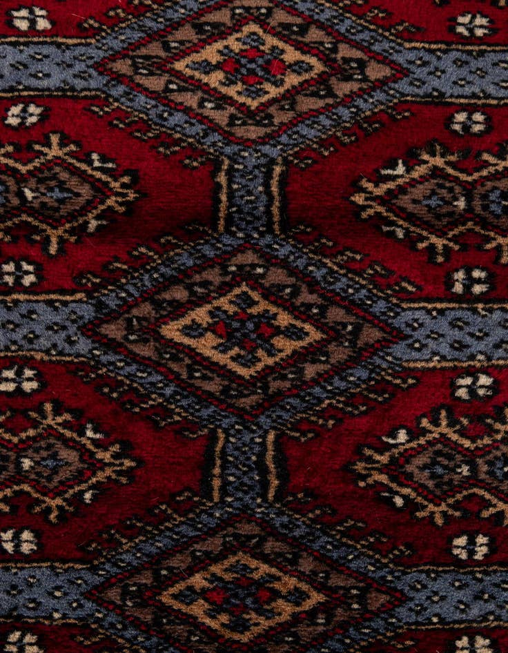 Detail image of 3' x 5' 1  Hand Knotted Bokhara Oriental Wool Rug