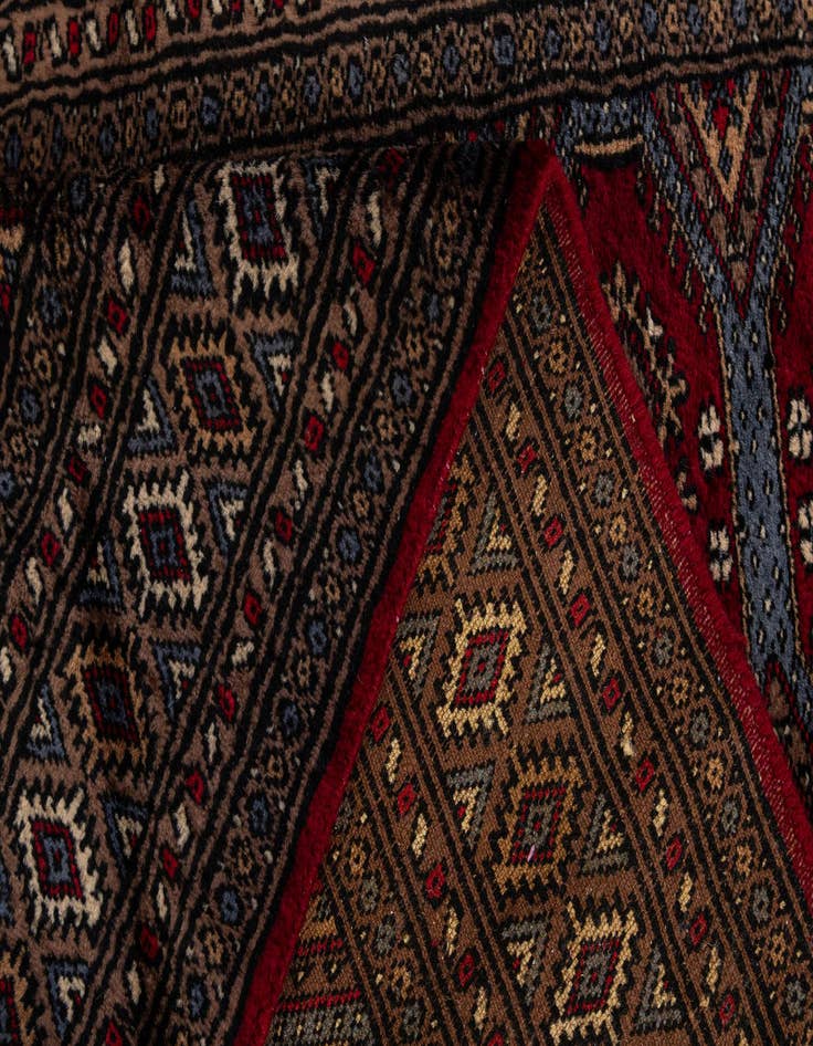 Detail image of 3' x 5' 1  Hand Knotted Bokhara Oriental Wool Rug