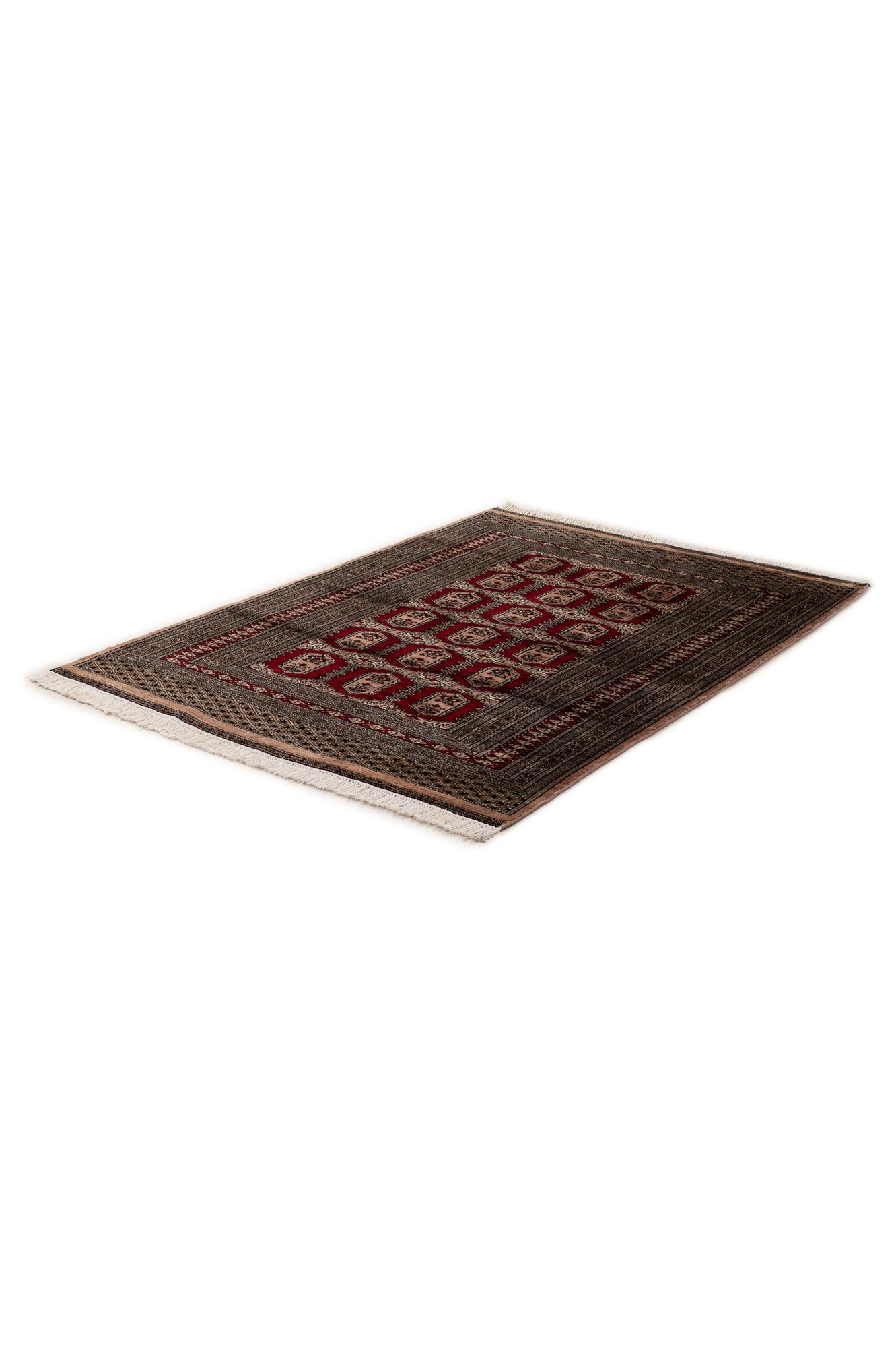 4' 2 x 5' 10 Hand Knotted Bokhara Wool Rug