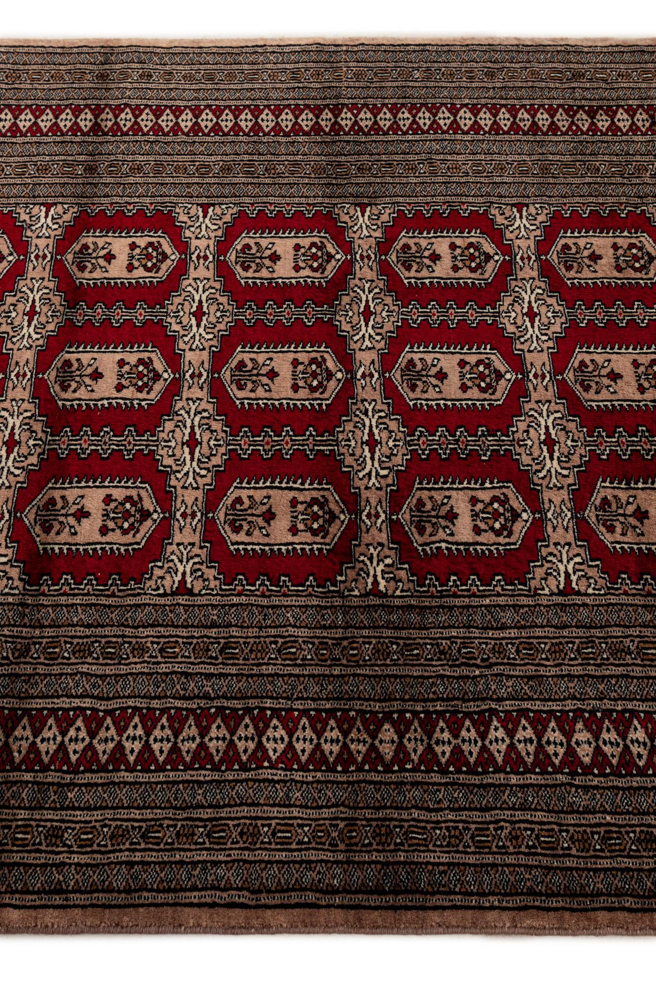4' 2 x 5' 10 Hand Knotted Bokhara Wool Rug