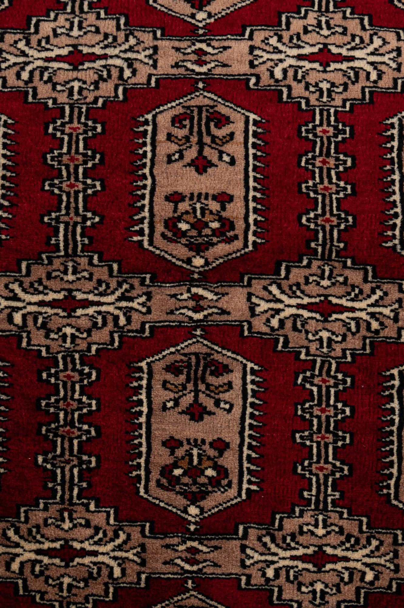 4' 2 x 5' 10 Hand Knotted Bokhara Wool Rug