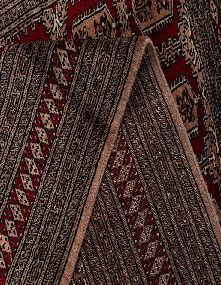Detail image of 4' 2 x 5' 10  Hand Knotted Bokhara Wool Rug