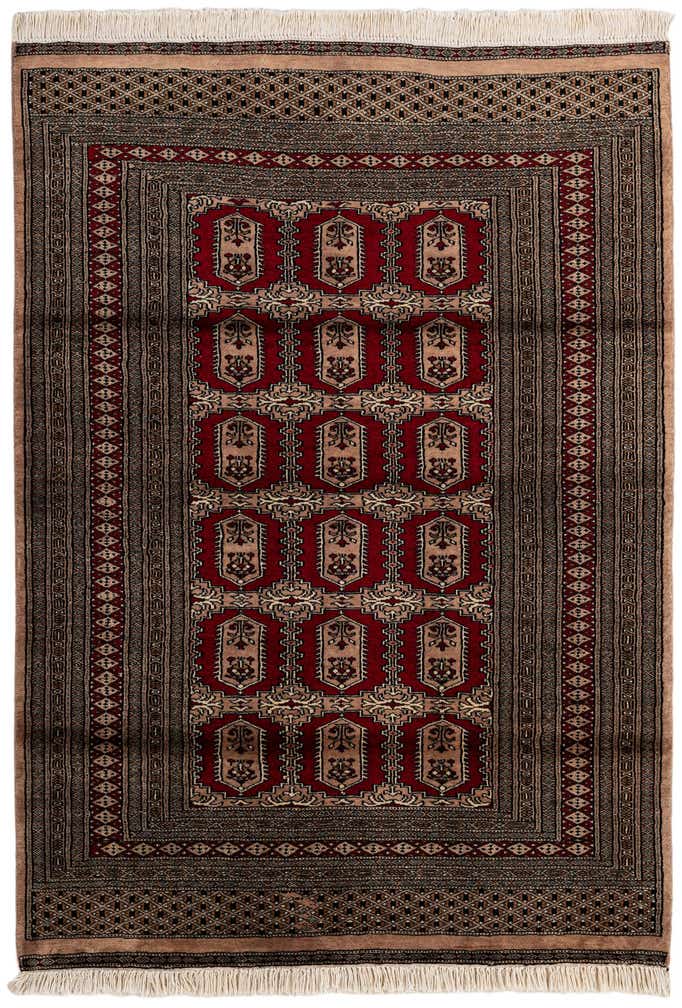 4' 2 x 5' 10 Hand Knotted Bokhara Wool Rug