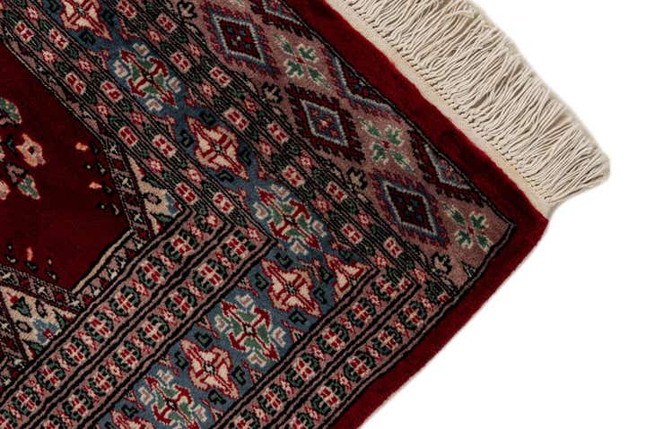 4' 2 x 5' 7 Hand Knotted Bokhara Oriental Wool Rug