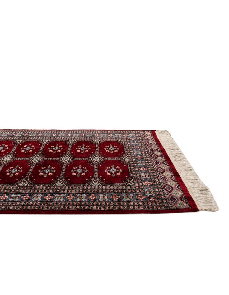 Detail image of 4' 2 x 5' 7 Hand Knotted Bokhara Oriental Wool Rug