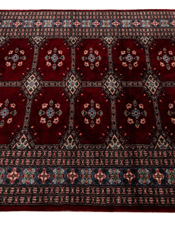 Detail image of 4' 2 x 5' 7 Hand Knotted Bokhara Oriental Wool Rug