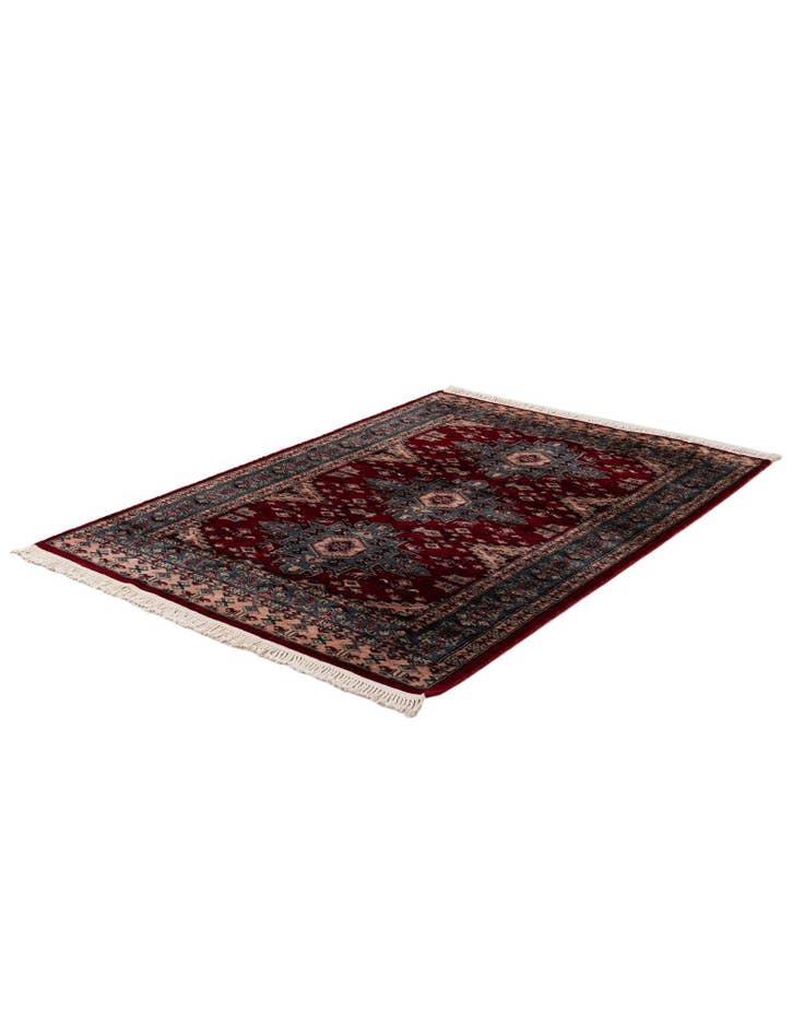 Detail image of 4' 2 x 6'  Hand Knotted Bokhara Oriental Wool Rug