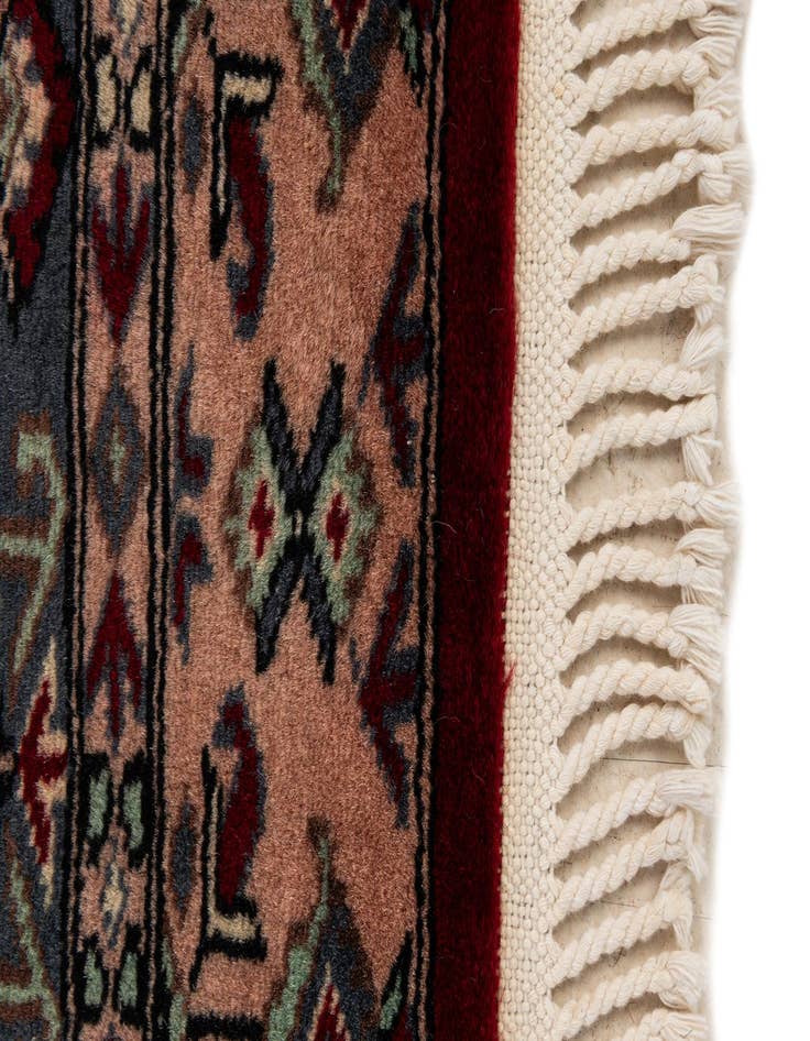 Detail image of 4' 2 x 6'  Hand Knotted Bokhara Oriental Wool Rug