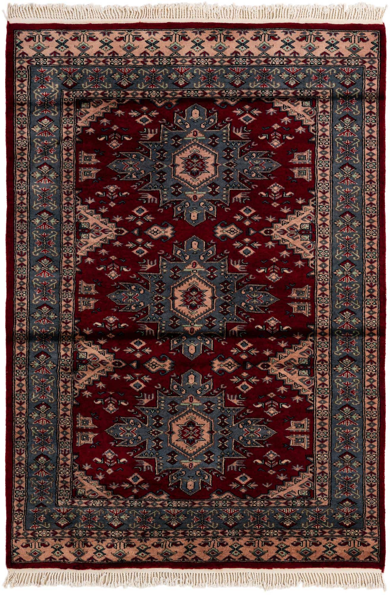 4' 2 x 6' Hand Knotted Bokhara Oriental Wool Rug