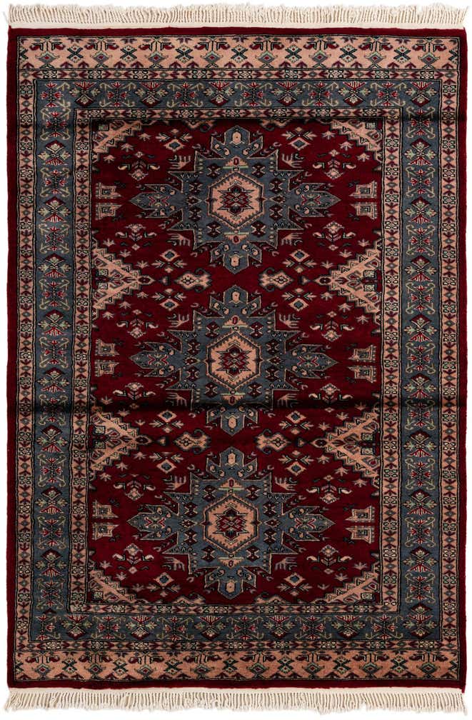 4' 2 x 6' Hand Knotted Bokhara Oriental Wool Rug
