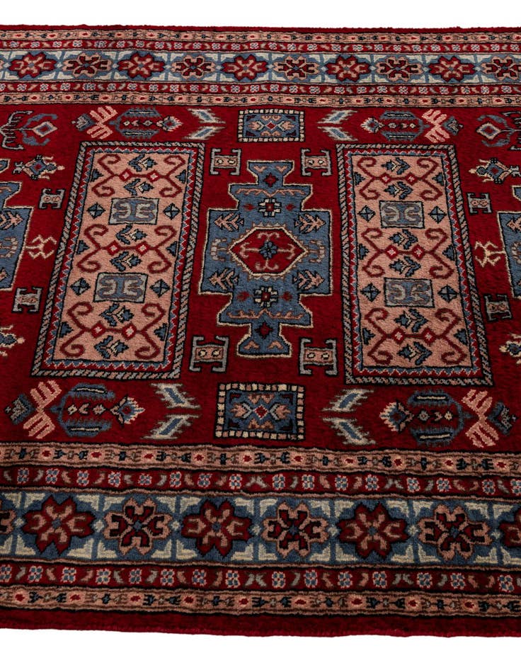Detail image of 4' 3 x 6' Hand Knotted Bokhara Oriental Wool Rug