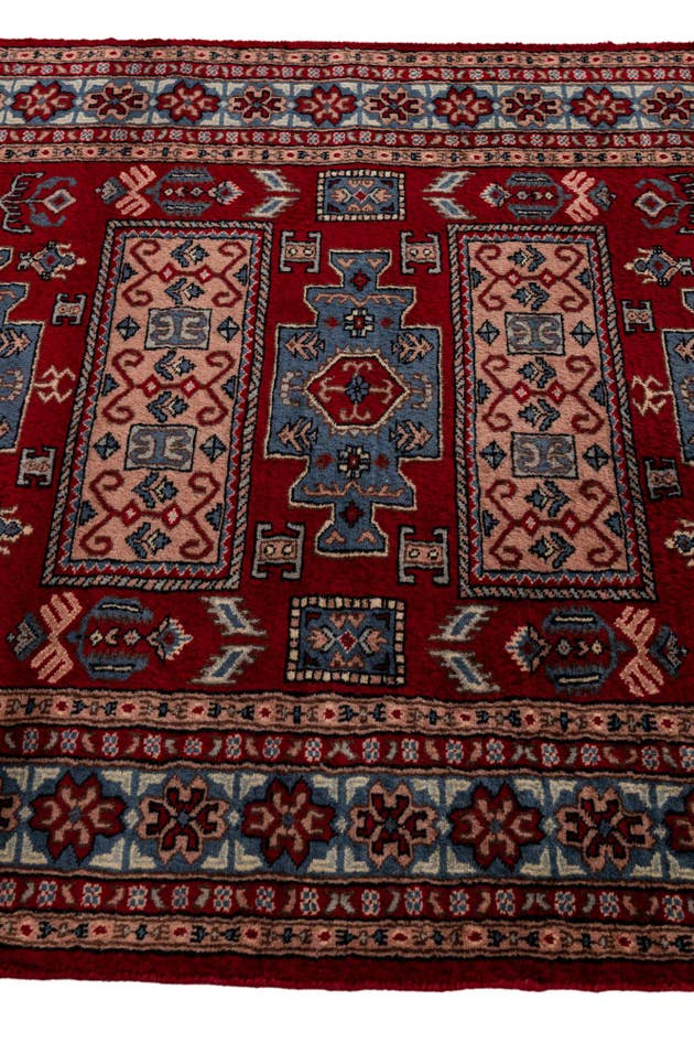 Detail image of 4' 3 x 6' Hand Knotted Bokhara Oriental Wool Rug