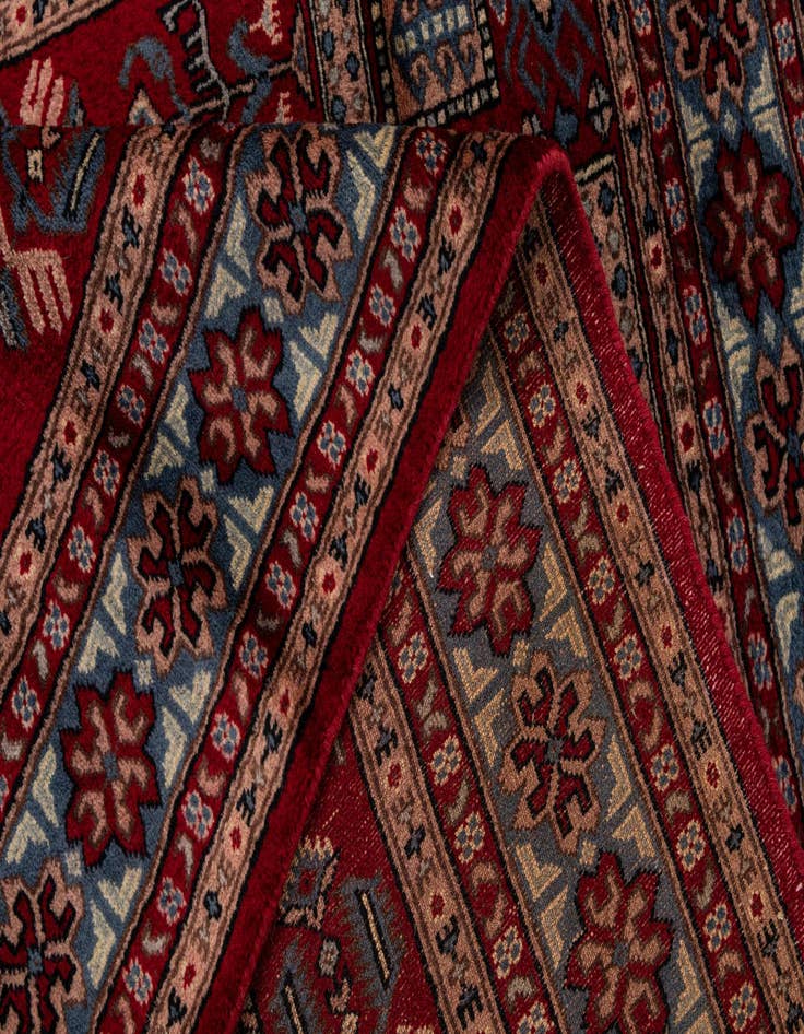 Detail image of 4' 3 x 6'  Hand Knotted Bokhara Oriental Wool Rug