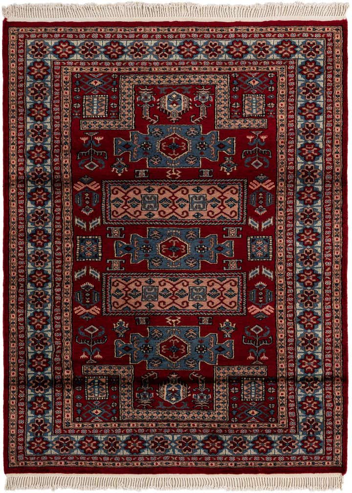 4' 3 x 6' Hand Knotted Bokhara Oriental Wool Rug