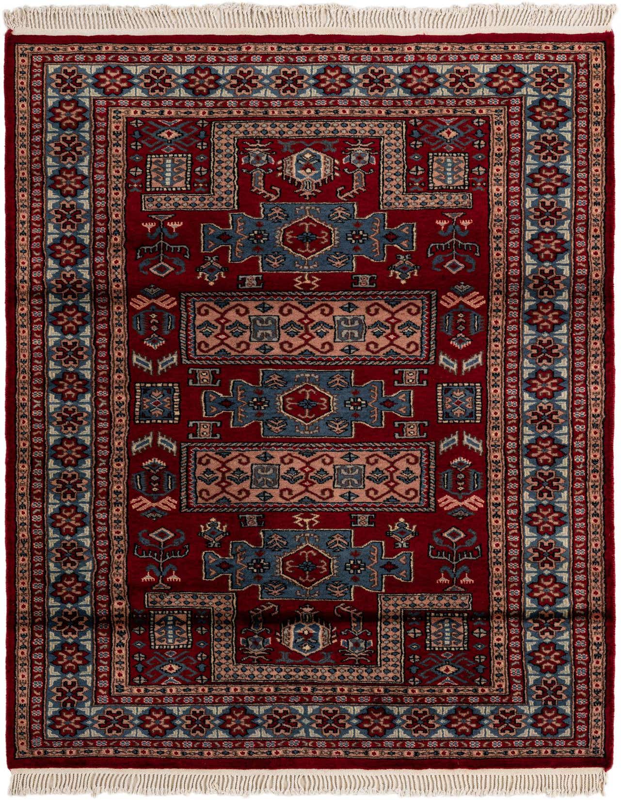 4' 3 x 6' Hand Knotted Bokhara Oriental Wool Rug