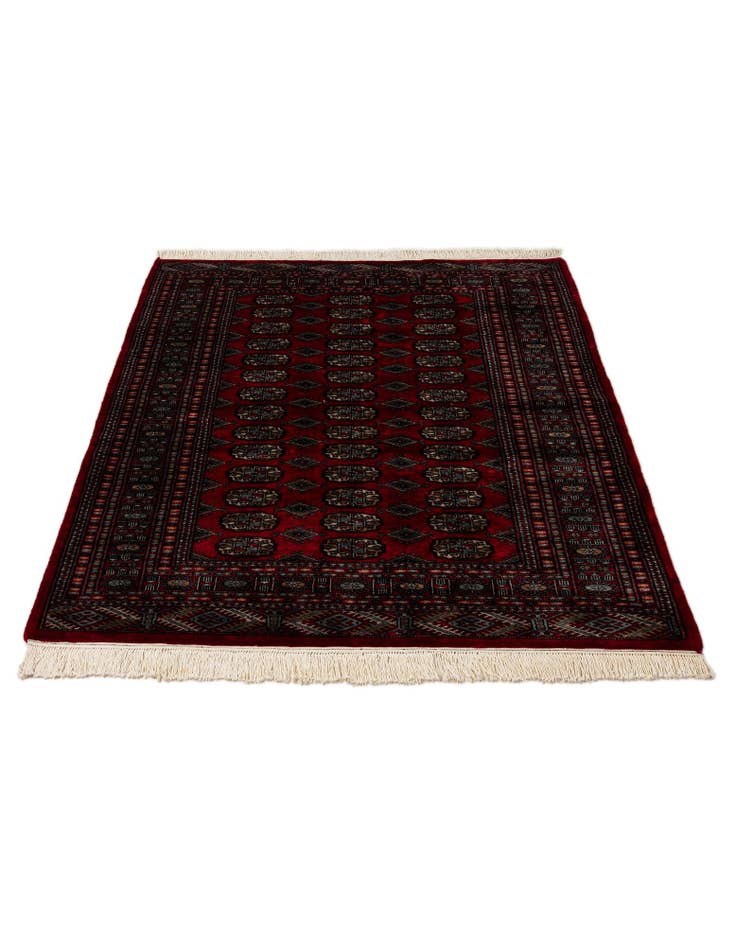 Detail image of 4' 4 x 5' 11 Hand Knotted Bokhara Oriental Wool Rug