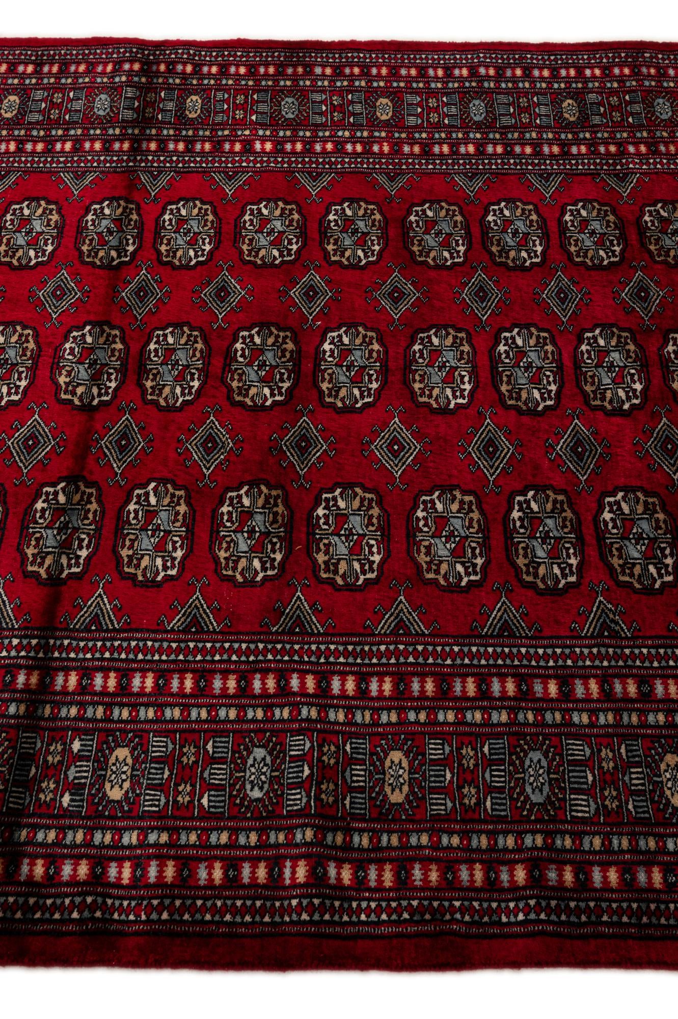 4' 4 x 5' 11 Hand Knotted Bokhara Oriental Wool Rug