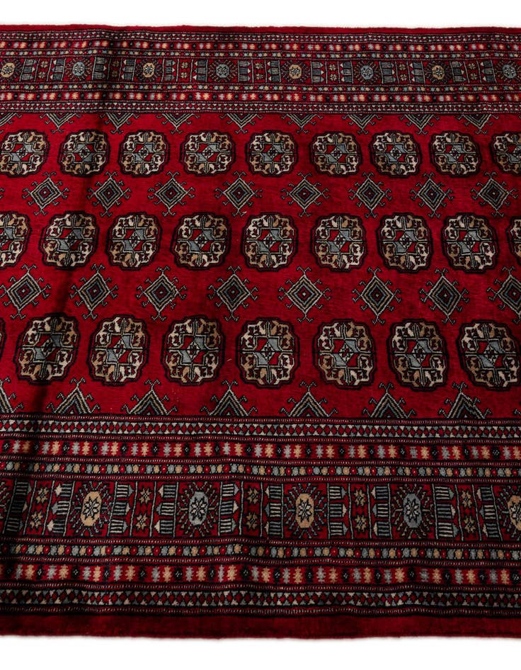 Detail image of 4' 4 x 5' 11 Hand Knotted Bokhara Oriental Wool Rug