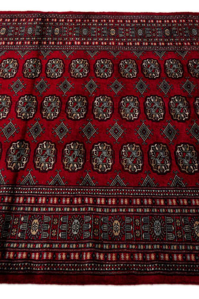 4' 4 x 5' 11 Hand Knotted Bokhara Oriental Wool Rug