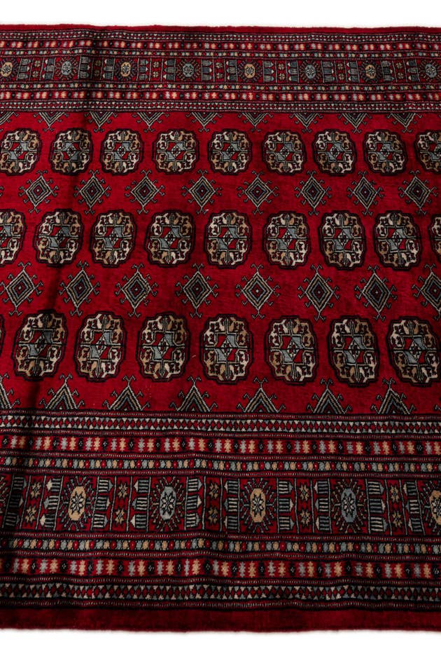 Detail image of 4' 4 x 5' 11 Hand Knotted Bokhara Oriental Wool Rug