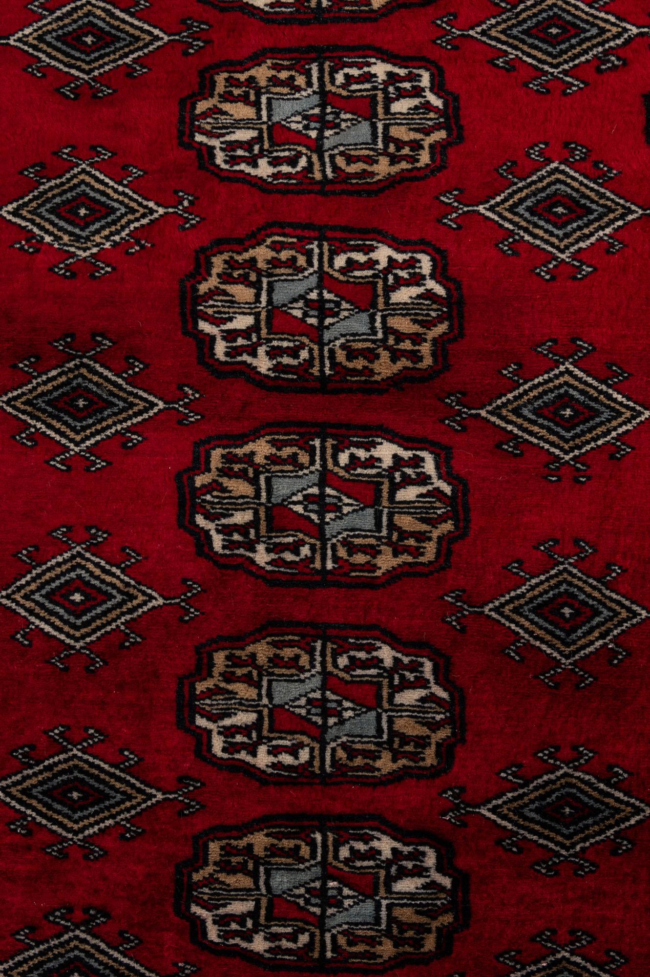 4' 4 x 5' 11 Hand Knotted Bokhara Oriental Wool Rug