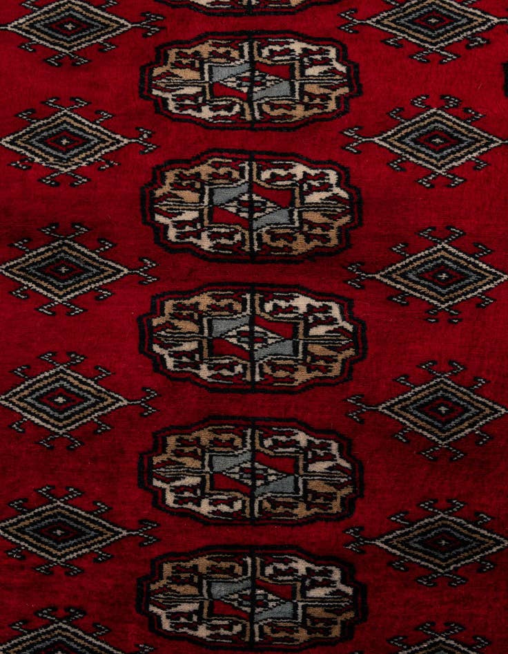 Detail image of 4' 4 x 5' 11  Hand Knotted Bokhara Oriental Wool Rug