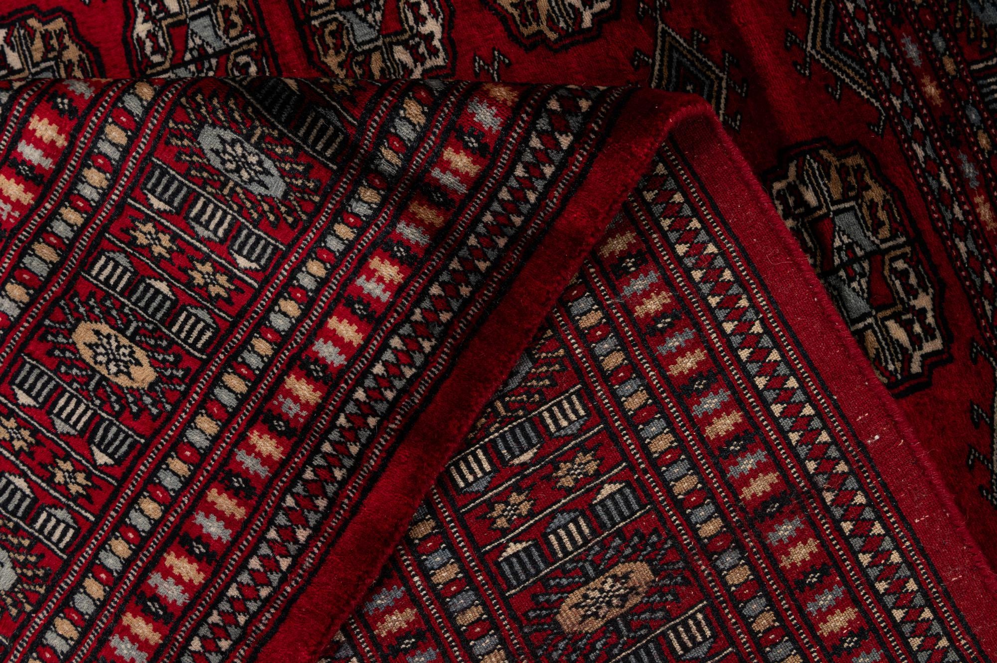 4' 4 x 5' 11 Hand Knotted Bokhara Oriental Wool Rug
