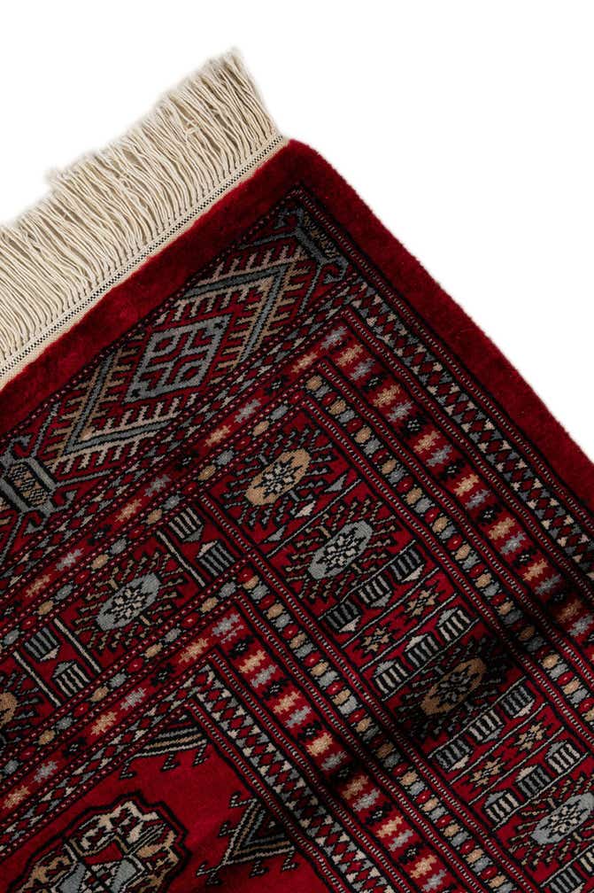 4' 4 x 5' 11 Hand Knotted Bokhara Oriental Wool Rug