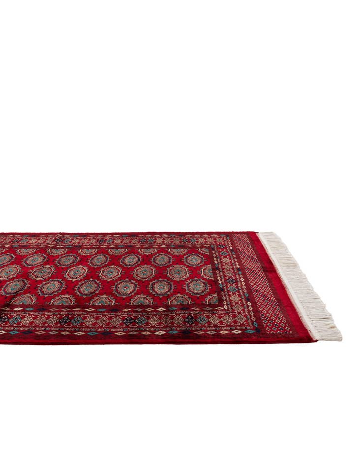 Detail image of 4' 2 x 6' 1  Hand Knotted Bokhara Oriental Wool Rug