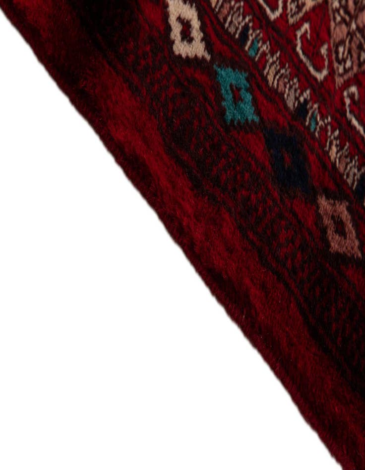 Detail image of 4' 2 x 6' 1  Hand Knotted Bokhara Oriental Wool Rug