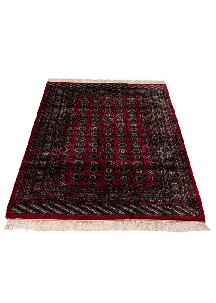 4' 2 x 5' 11 Hand Knotted Bokhara Oriental Wool Rug
