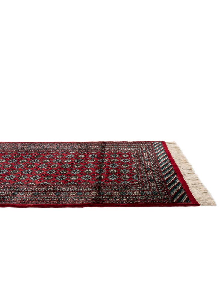 Detail image of 4' 2 x 5' 11 Hand Knotted Bokhara Oriental Wool Rug