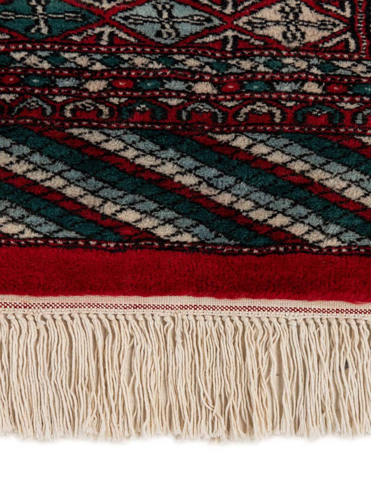Detail image of 4' 2 x 5' 11  Hand Knotted Bokhara Oriental Wool Rug