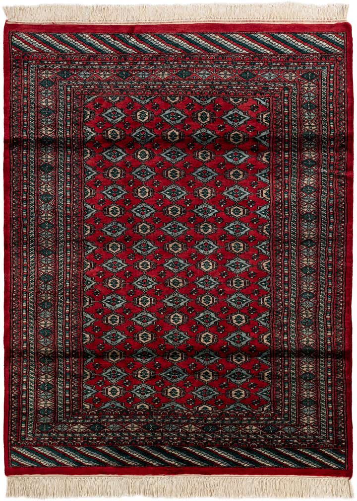 4' 2 x 5' 11 Hand Knotted Bokhara Oriental Wool Rug