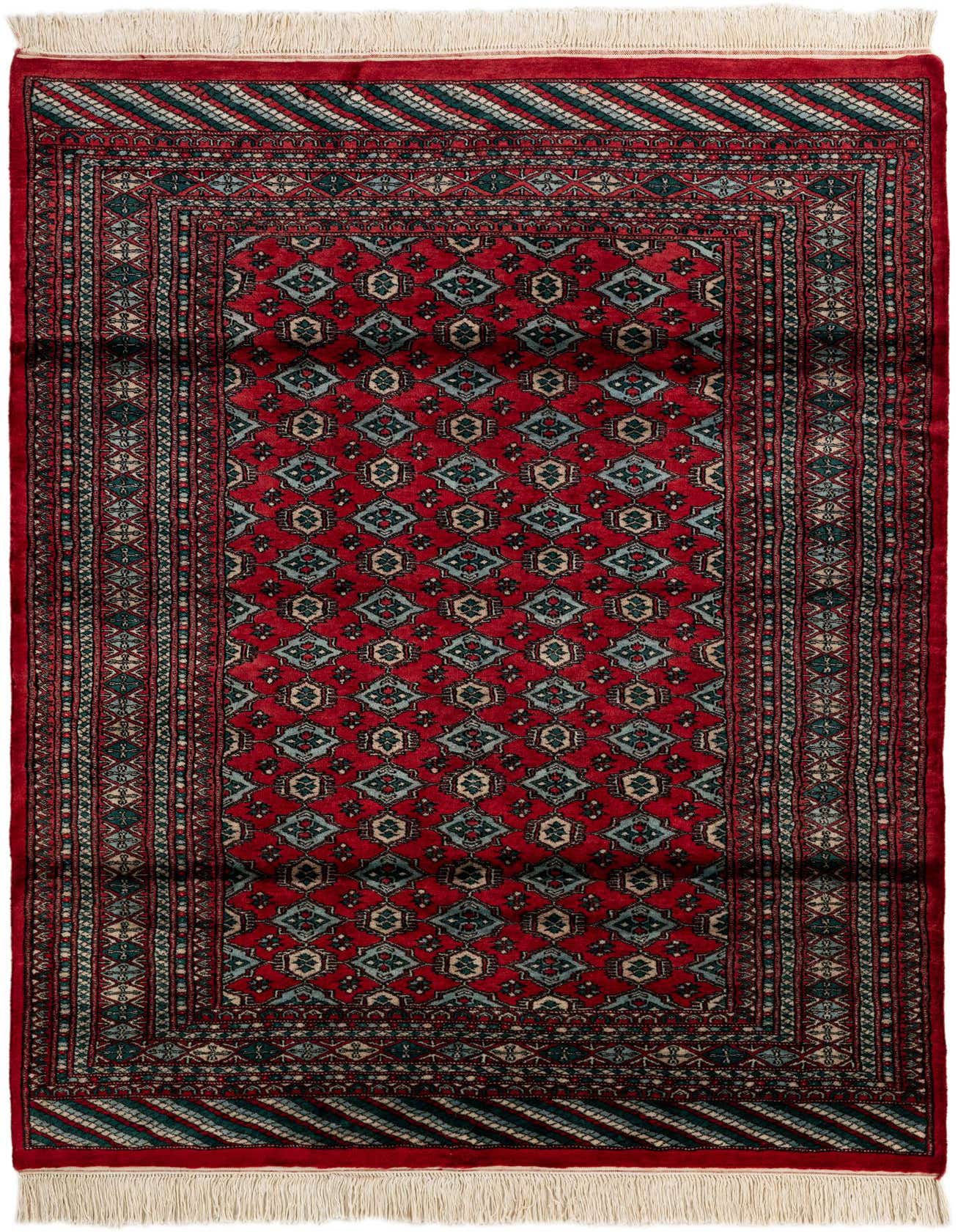 4' 2 x 5' 11 Hand Knotted Bokhara Oriental Wool Rug