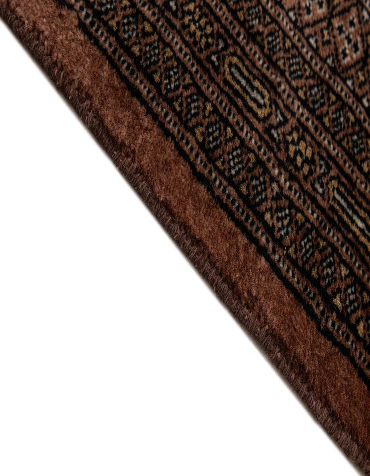 Detail image of 4' 2 x 5' 9  Hand Knotted Bokhara Oriental Wool Rug