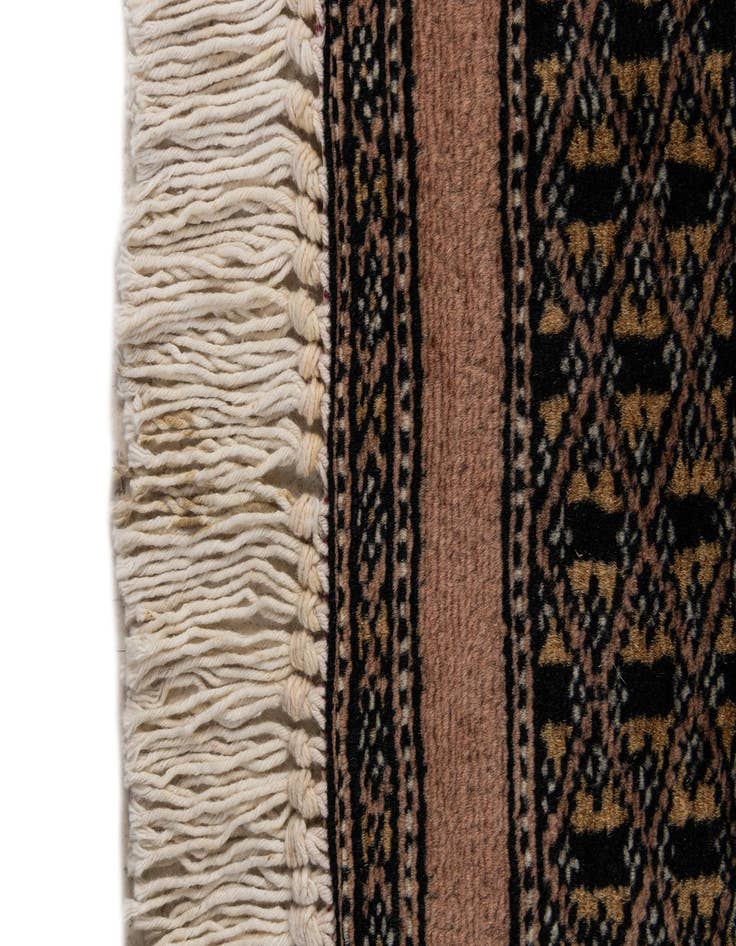 Detail image of 4' 2 x 5' 9  Hand Knotted Bokhara Oriental Wool Rug