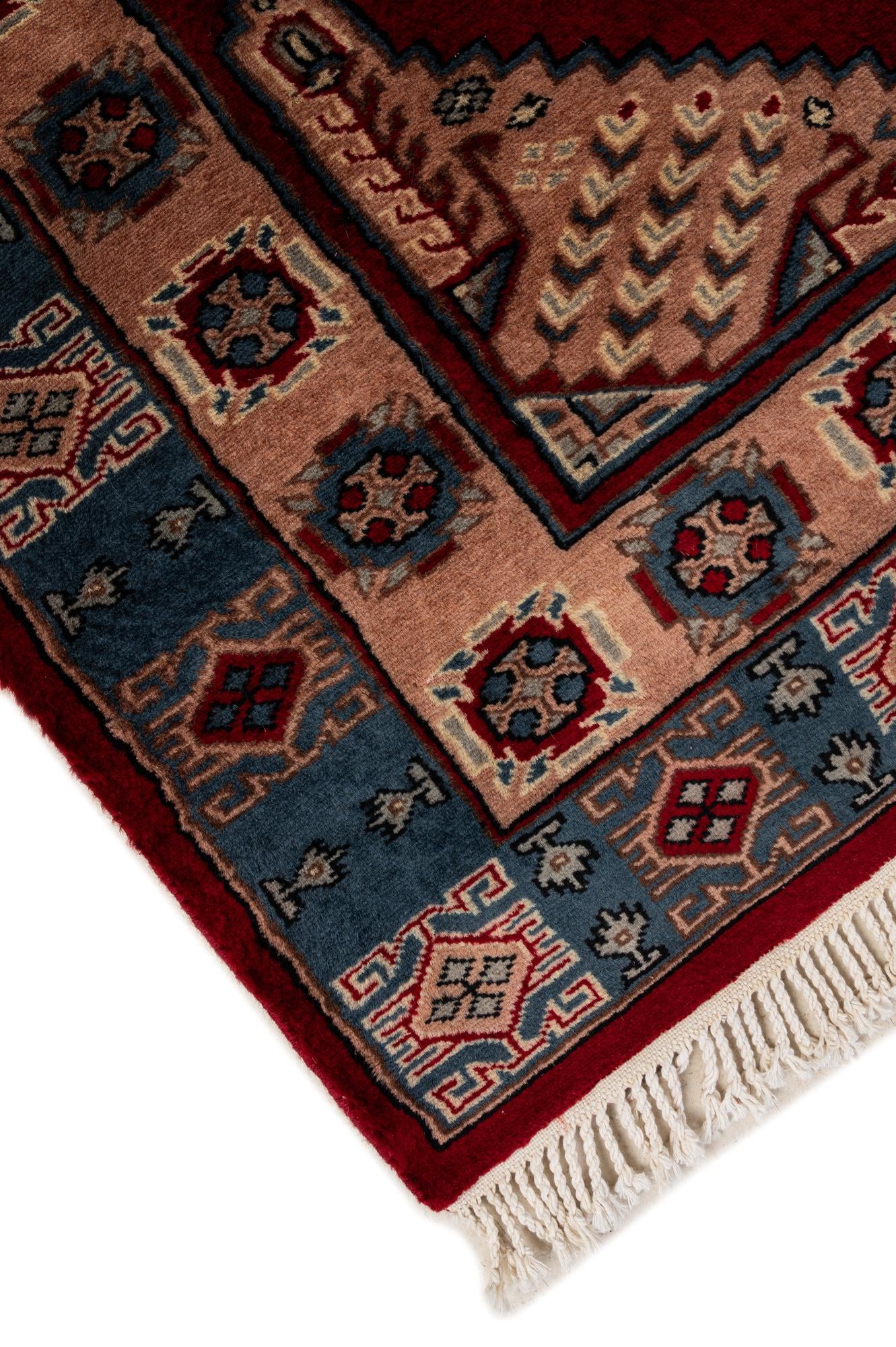 4' x 6' 3 Hand Knotted Bokhara Oriental Wool Rug