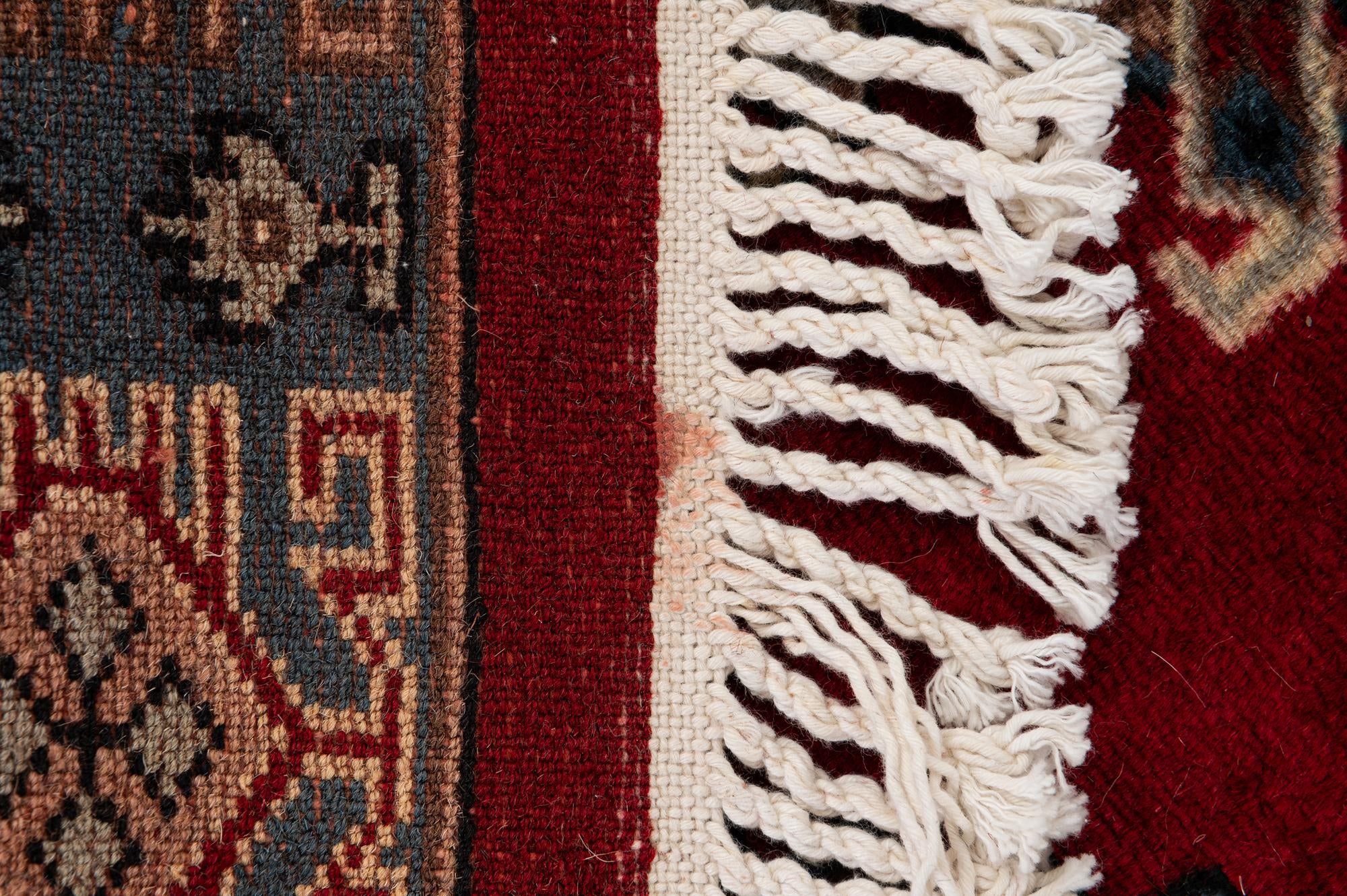 4' x 6' 3 Hand Knotted Bokhara Oriental Wool Rug